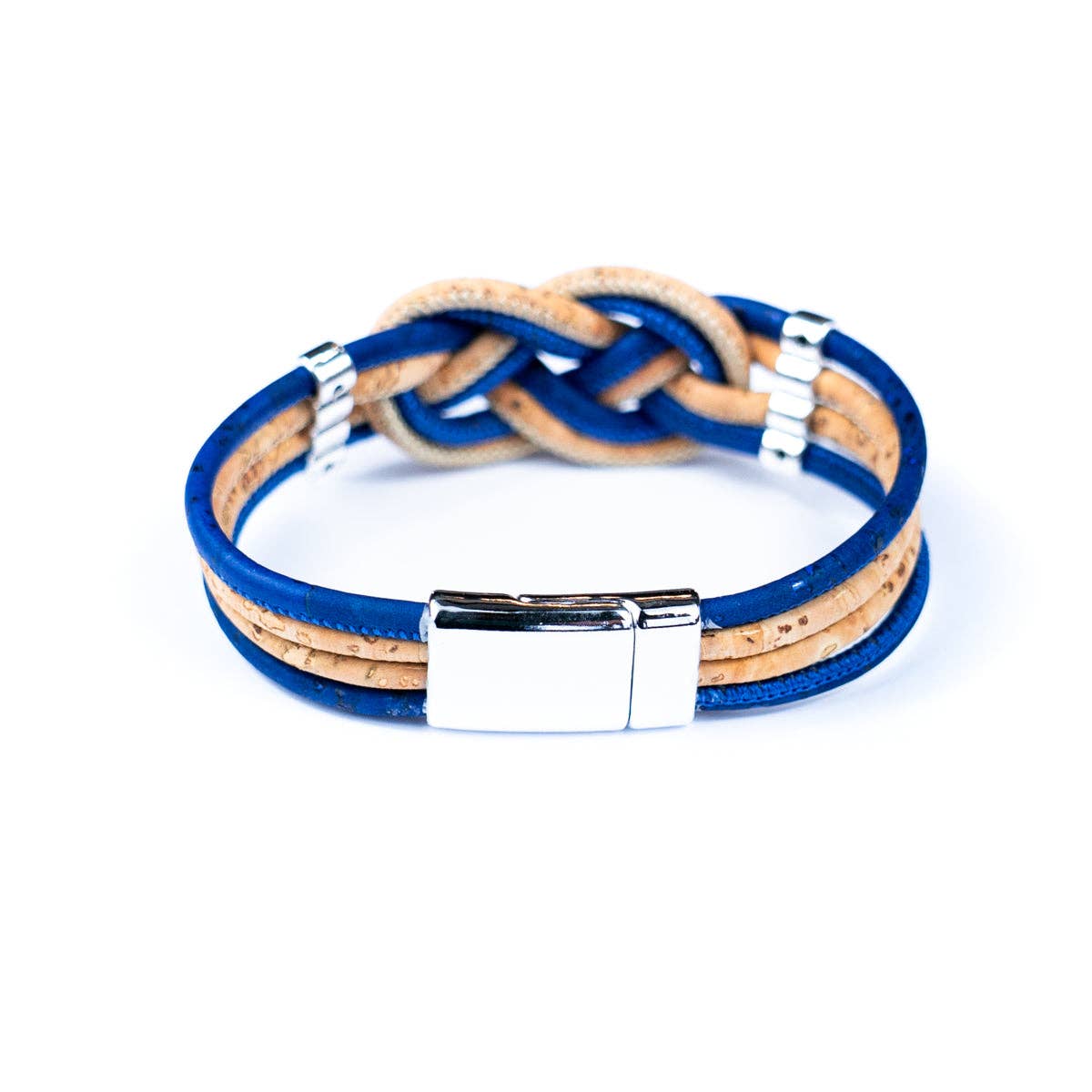 Back of Double Twist Natural Cork Bracelet from Texas Cork Company