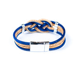 Back of Double Twist Natural Cork Bracelet from Texas Cork Company