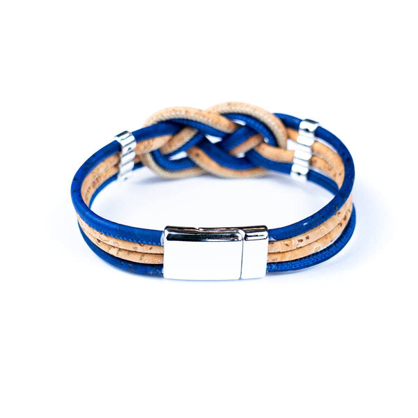 Back of Double Twist Natural Cork Bracelet from Texas Cork Company