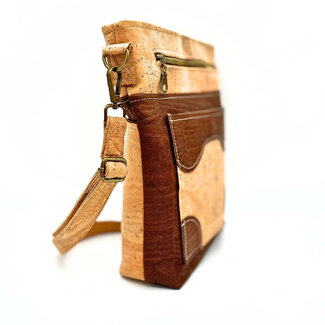 Cork Leather Concealed Carry Crossbody Purse