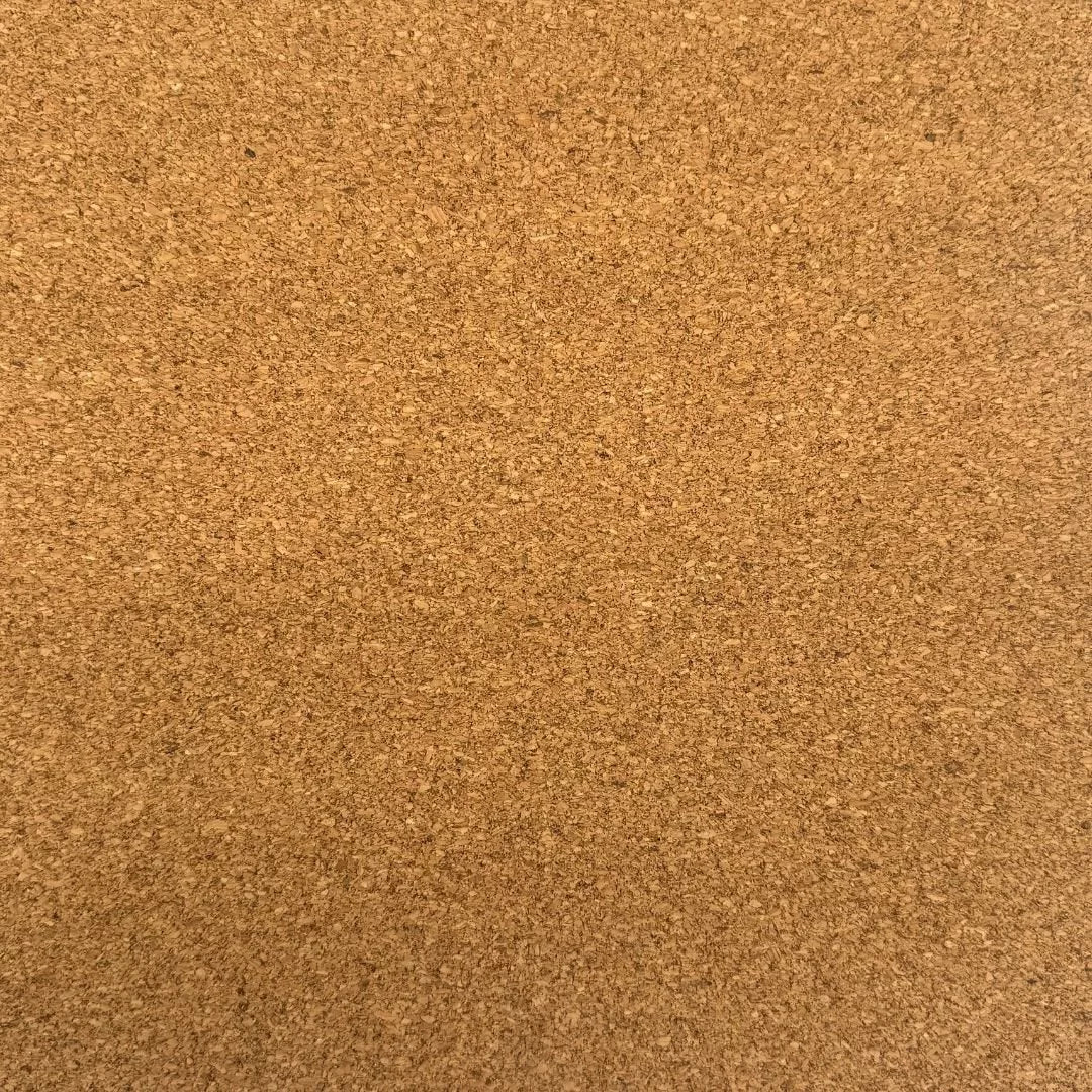 Close up of back side of chunky cork placemat