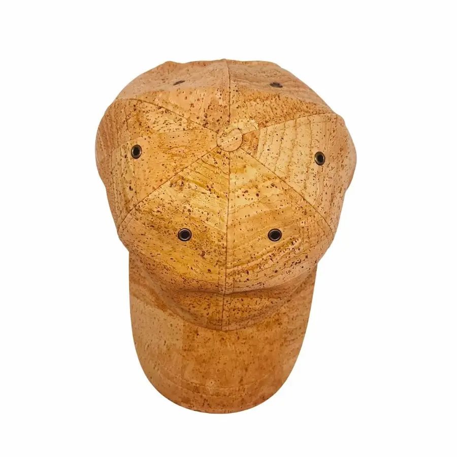 Top view of natural cork baseball cap