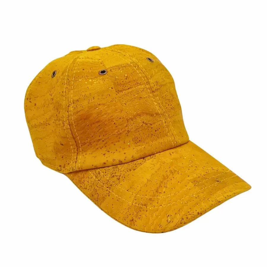 Front side view of premium Lone Star cork baseball cap in Amarelo (yellow)