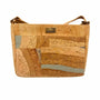 Lexington cork crossbody with front slip pocket - front in Earth Sea