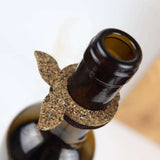Cork Wine Bottle Drip Stop & Magnet -shown around bottle neck - Texas Cork Company