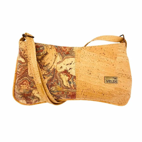 Front view of Savannah Baguette with Cameleon color on the left panel and Natural on the right.