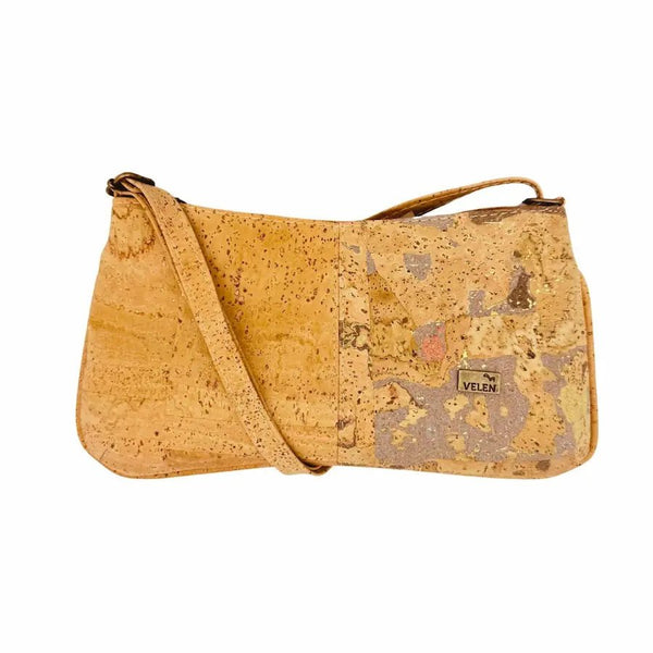 Front view of Savannah Baguette with Natural color on the left panel and Flamingo with more purple on the right.