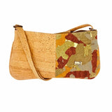 Front view of Savannah Baguette with Natural color on the left panel and Patchwork on the right.