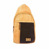Belmont Sling Chest Bag in Natural with Black front
