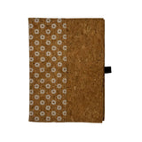 White Daisies with an aggregate natural right border Small Notebook Cover by Texas Cork Company
