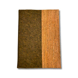 Cork Leather Notebook Cover - Large Refillable Legal Pad -hunter green with raw cork by Texas Cork Company