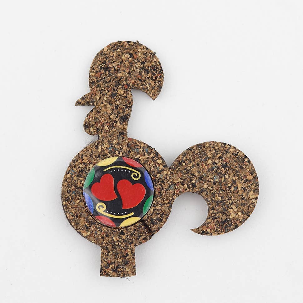 Cork Wine Bottle Drip Stop & Magnet -rooster shape- Texas Cork Company