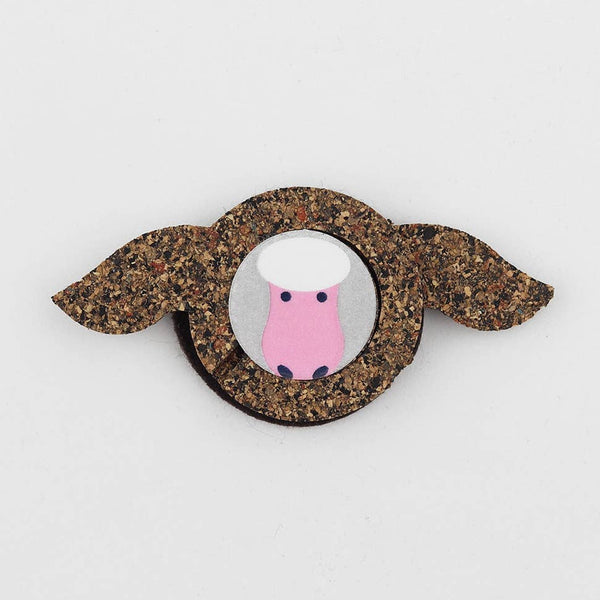 Cork Wine Bottle Drip Stop & Magnet -sheep face- Texas Cork Company