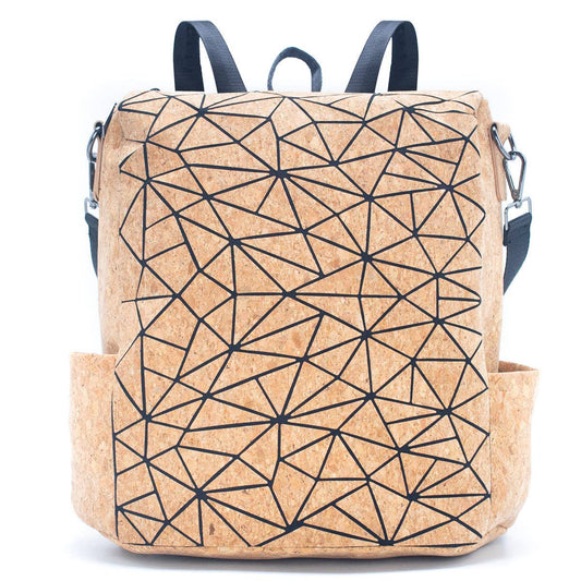 Geometric Cork Backpack -BAG-2228 - Texas Cork Company