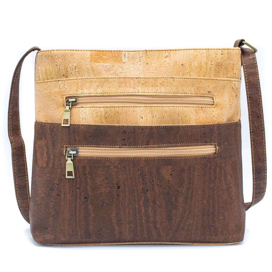 Cork Bags - Vegan Crossing Bag in Cork with Patchwork Pattern on the Front