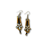 Women’s Earrings | Cork Cord with Flower Pendant from Texas Cork Company
