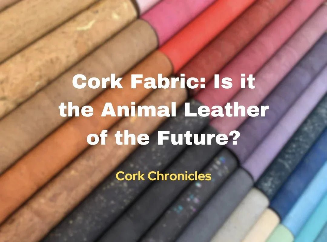 Many rolls of varying colors of cork fabric.