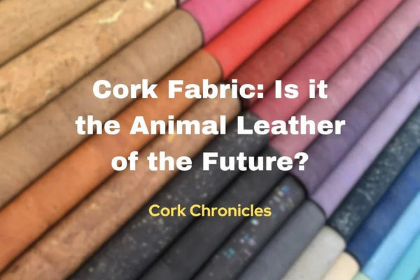 Many rolls of varying colors of cork fabric.
