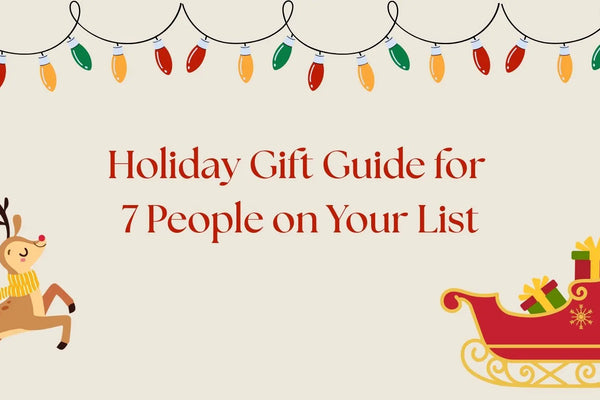 Sleigh and reindeer with Christmas lights surrounding blog title.