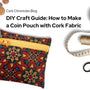 Finished cork coin pouch from DIY tutorial