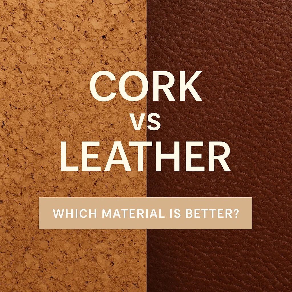 Educational guide explaining benefits of cork vs leather