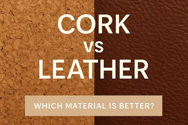 Educational guide explaining benefits of cork vs leather