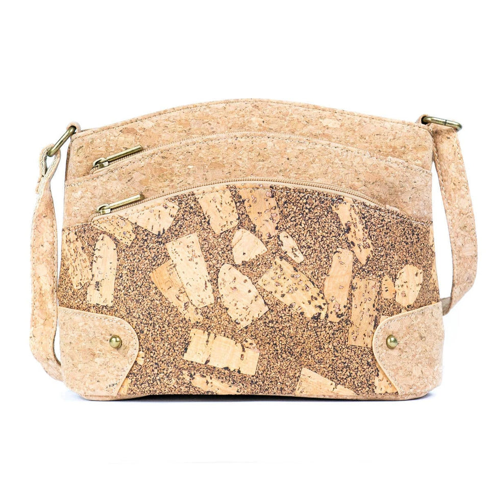 Three-line zipper cork bag in Aztec from Texas Cork Company