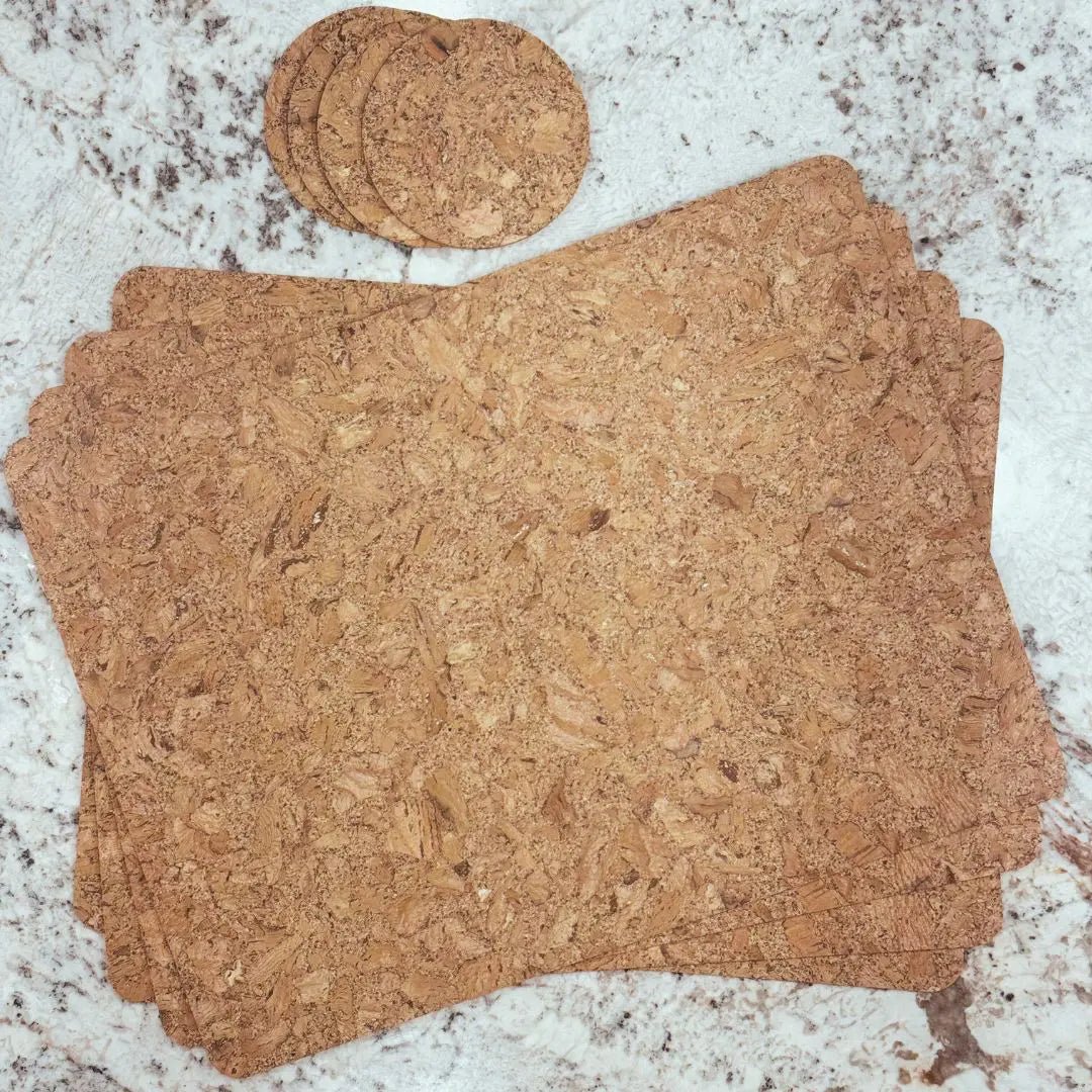 8 piece set of cork placemats and coasters (4 of each)