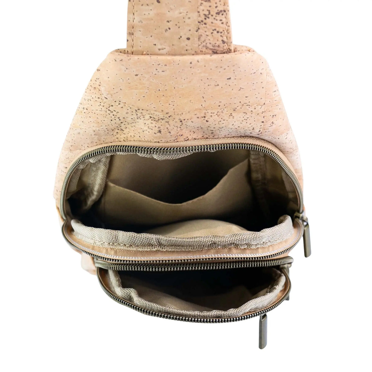Albany Cork Sling Bag inside pockets