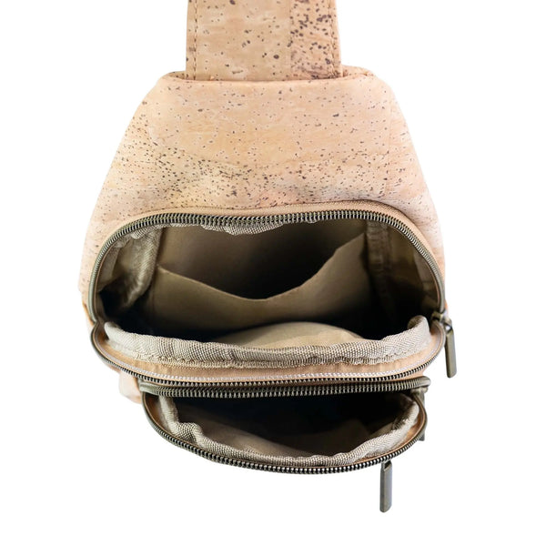 Albany Cork Sling Bag inside pockets