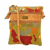 Charleston Cork Triple Zip Crossbody Bag front in Patchwork