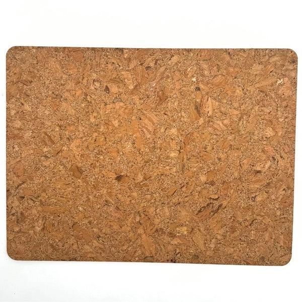 Front view of chunky cork placemats