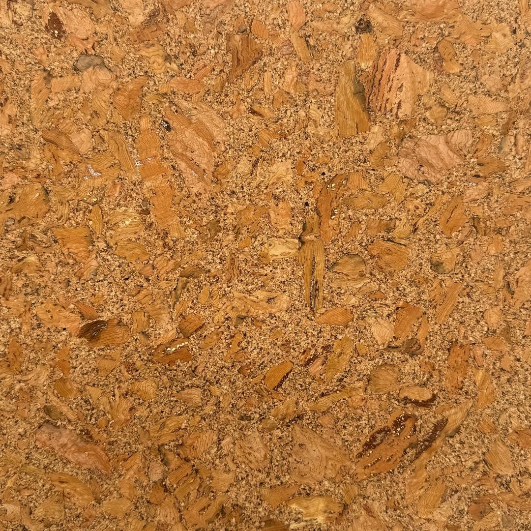 close up of front side of chunky cork placemat by Texas Cork Company