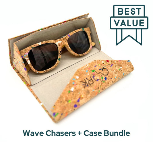 Wave Chaser Polarized Floating Sunglasses and Case Bundle inside view