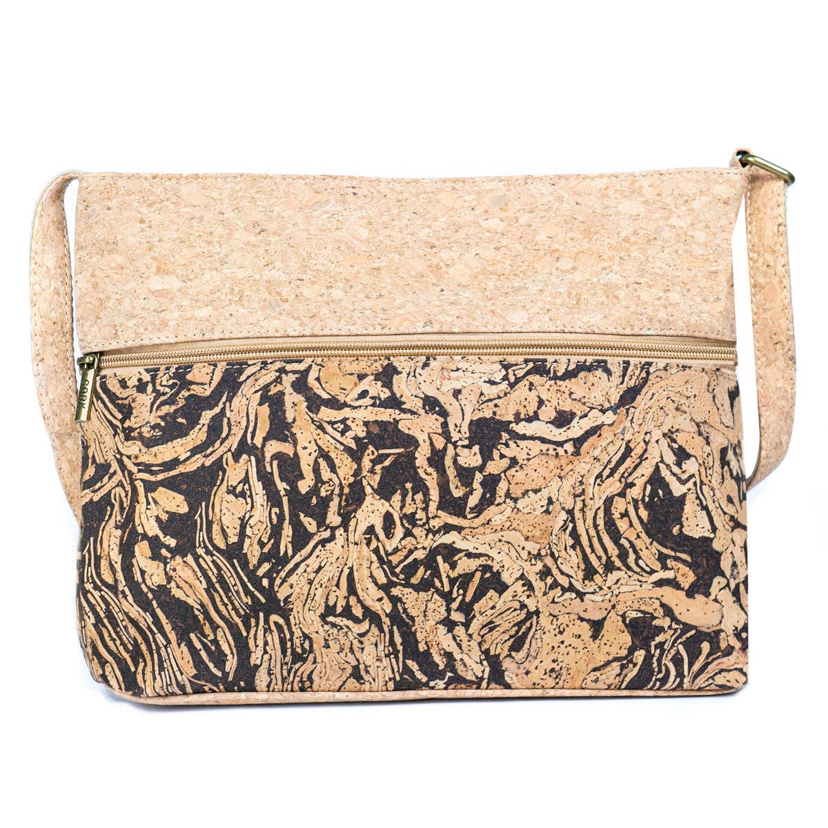 Cork and Coffee front view of Natural Cork Women’s Crossbody.