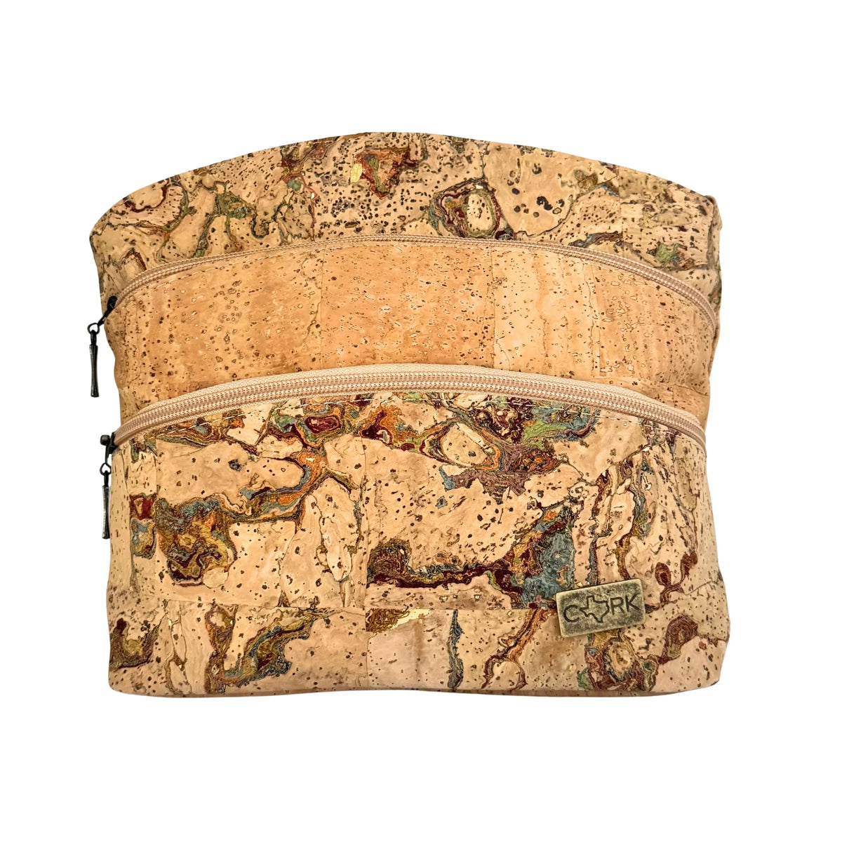Dallas cork organizer purse front in Roots by Texas Cork Company