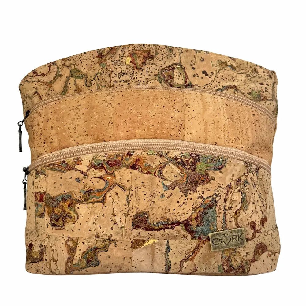 Dallas cork organizer purse front in Roots by Texas Cork Company
