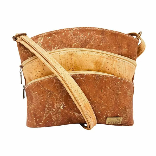 Dallas - Three Line Zip Cork Crossbody Bag