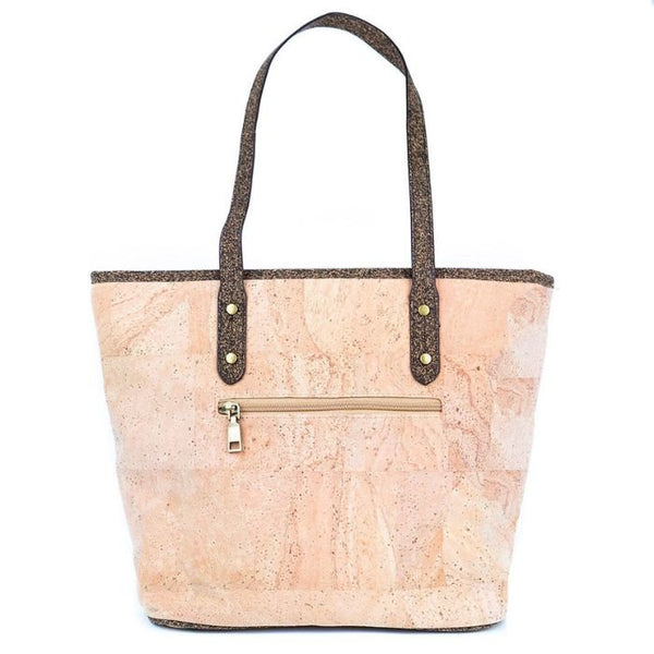 Back view of Eco Minimalist Cork Tote Bag on a white background