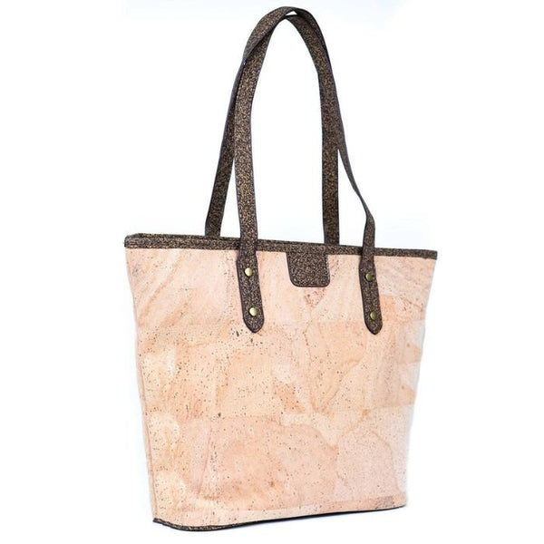 Side and front view of the Eco Minimalist Cork Tote Bag on a white background