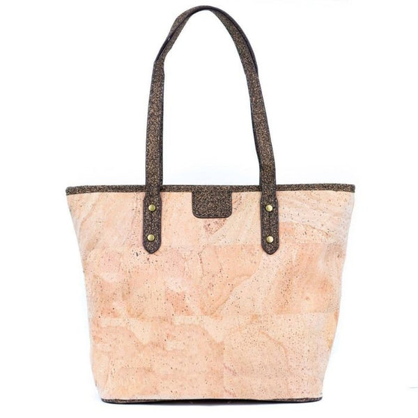 Front view of Eco Minimalist Cork Tote Bag on a white background