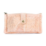 Front of Natural Cork Long Wallet Card Holder from Texas Cork Company