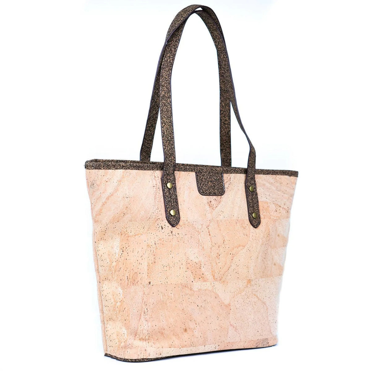 Side and front view of the Kona Cork Tote Bag on a white background
