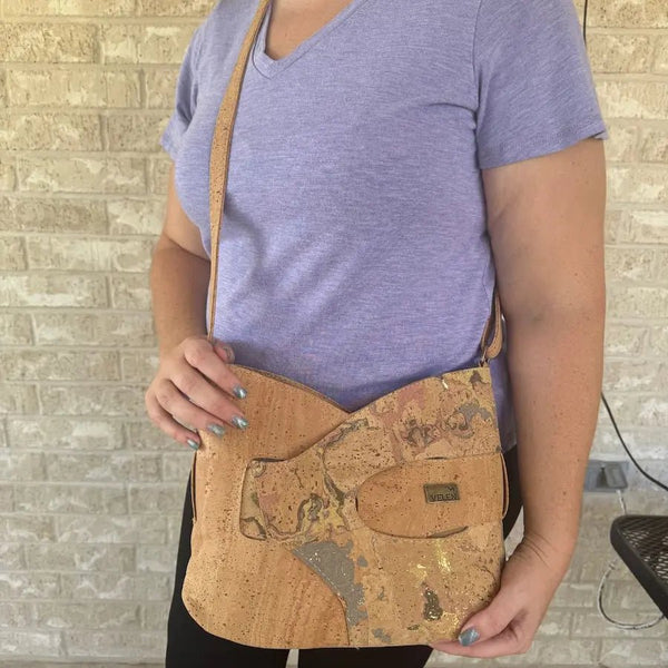 Madison crossbody bag with longest straps on woman as crossbody
