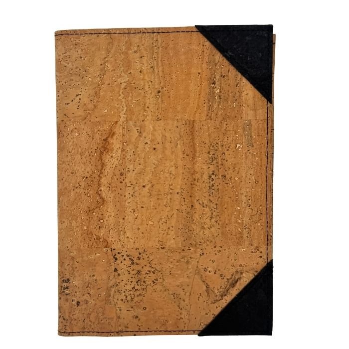Cork Leather Notepad Cover - Small Refillable Notepad