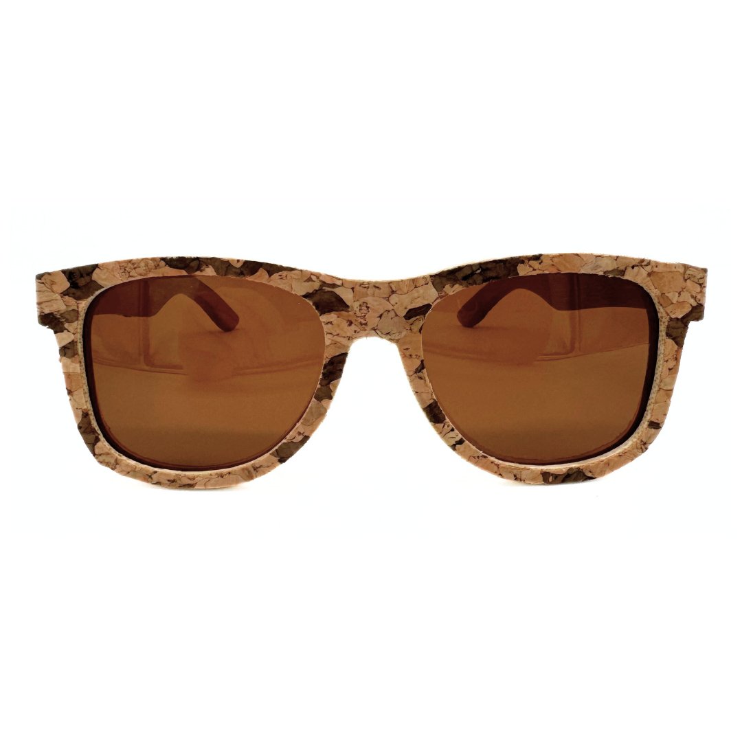 Front view of Lightweight Polarized Floating Wooden Sunglasses