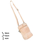 Dimensions of Women's Natural Cork Phone Bag from Texas Cork Company