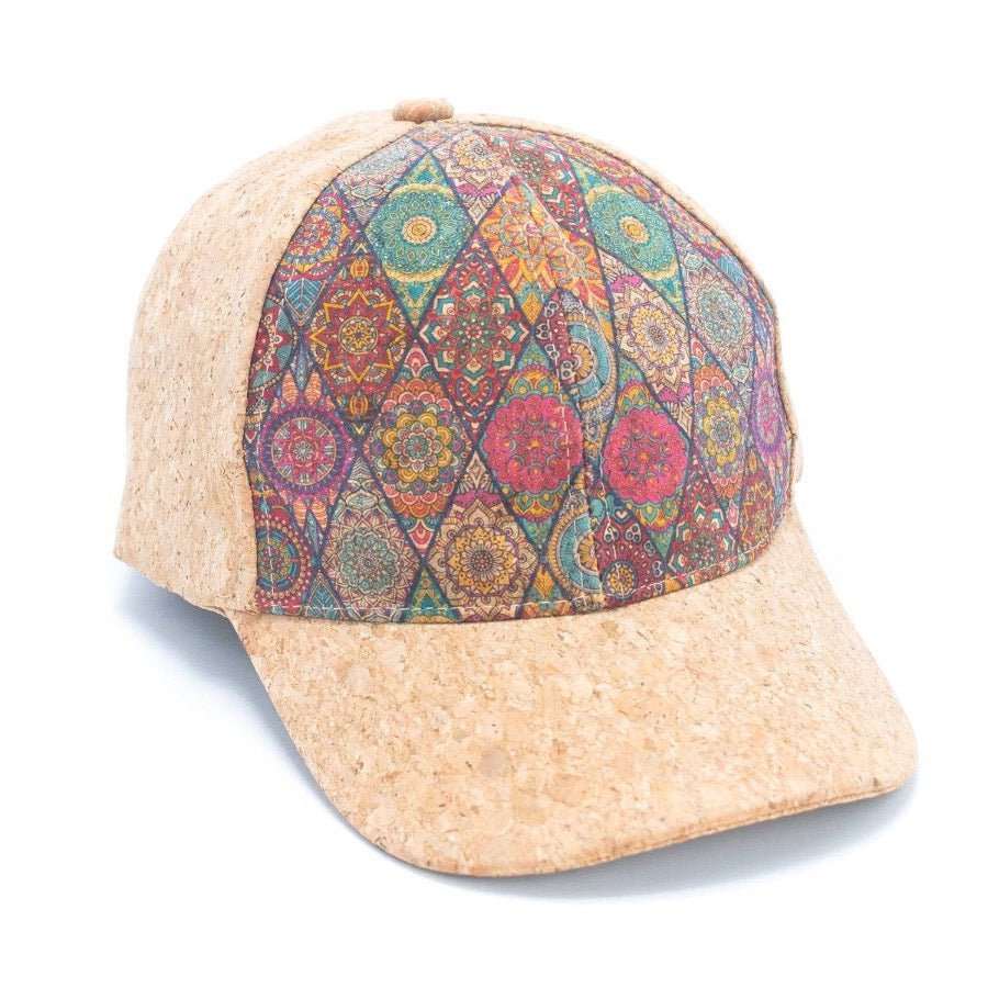 Front view of Traditional print of Aggregate Cork Baseball Hat from Texas Cork Company