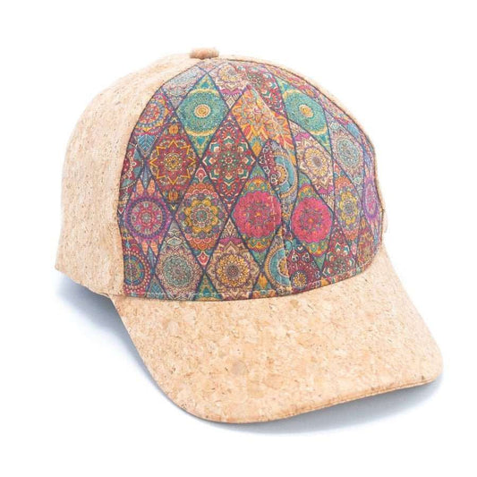 Front view of Traditional print of Aggregate Cork Baseball Hat from Texas Cork Company