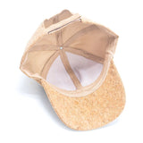 Under side of Aggregate Cork Baseball Hat from Texas Cork Company